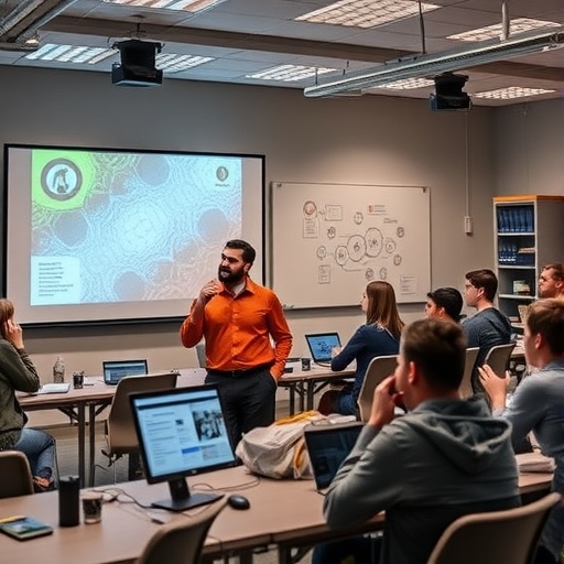 一間科技教室,學生們正在學習人工智慧