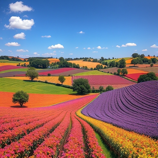 轉型後的充滿活力的農田