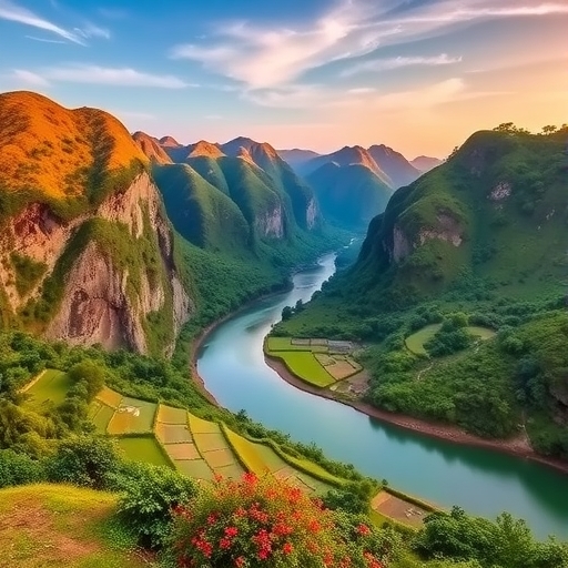 充滿活力的越南風景