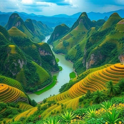 充滿活力的越南風景