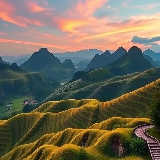 充滿活力的越南風景