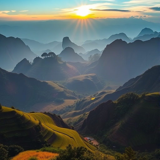 充滿活力的越南風景