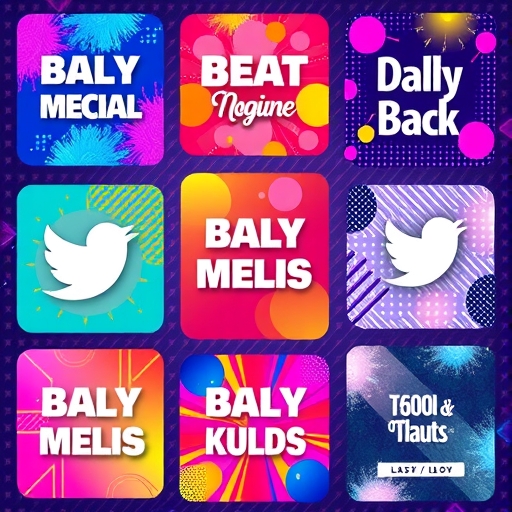 充滿活力的社群媒體圖形