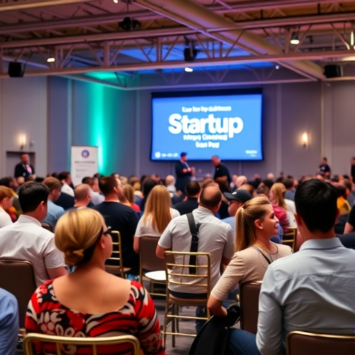 一場活力四射的新創會議氛圍