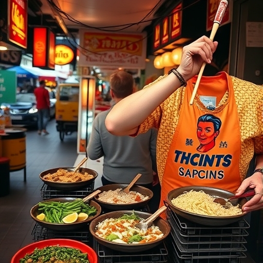 熱鬧的台灣街頭美食場景
