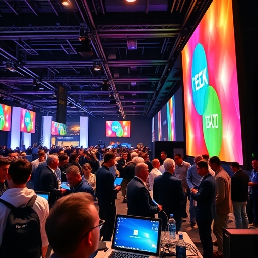 充滿活力的科技會議氛圍