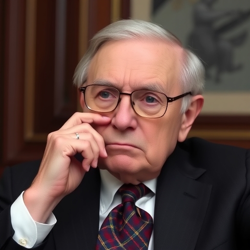 華倫·巴菲特沉思的樣子