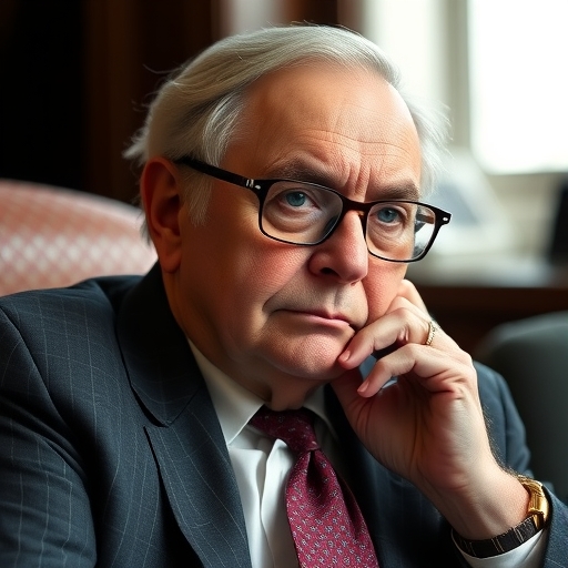 華倫·巴菲特沉思的樣子