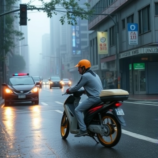 一位男子正在街頭交易股票