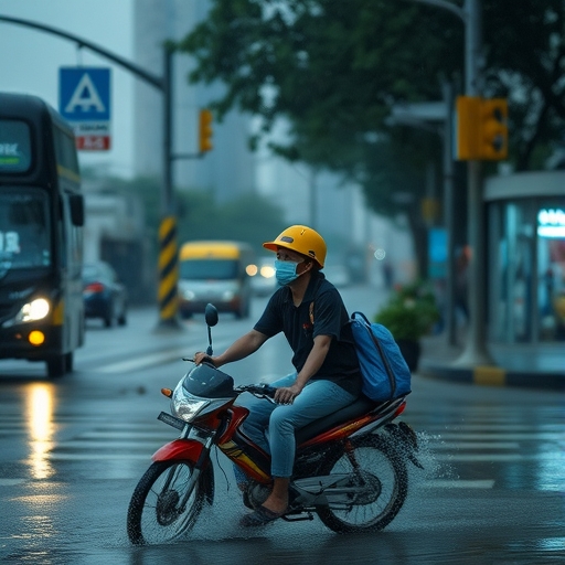一位男子正在街頭交易股票