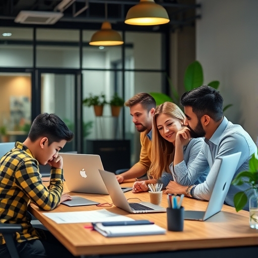 年輕創業家在科技辦公室進行頭腦風暴