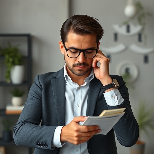 年輕專業人士在家中檢視財務計劃