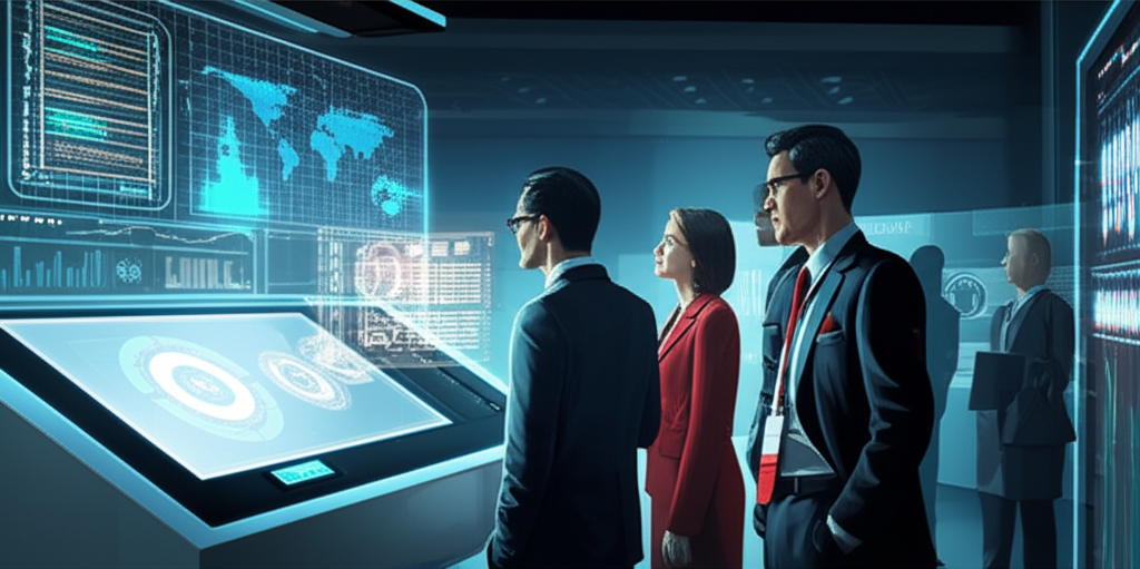 投資者在全球金融會議討論數位抵押貸款機會與先進技術