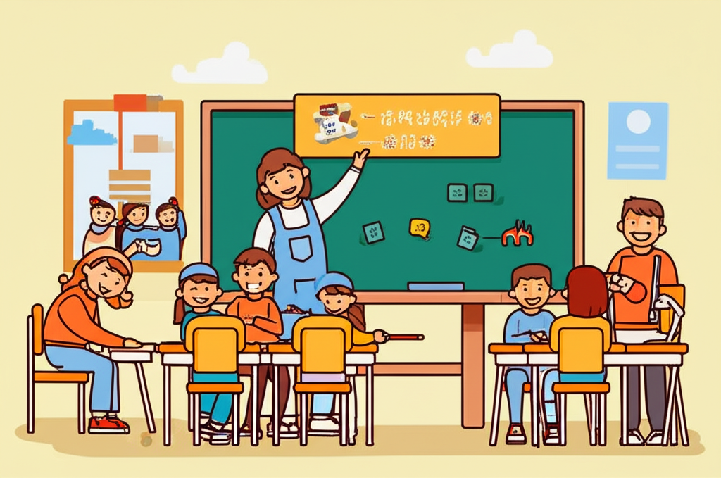 高雄在地教育發展插圖,學生參與學習與社區活動