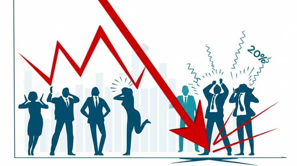 Navan 股價在首次亮相後劇烈下跌 20% 的插圖,描繪投資者情緒的震盪