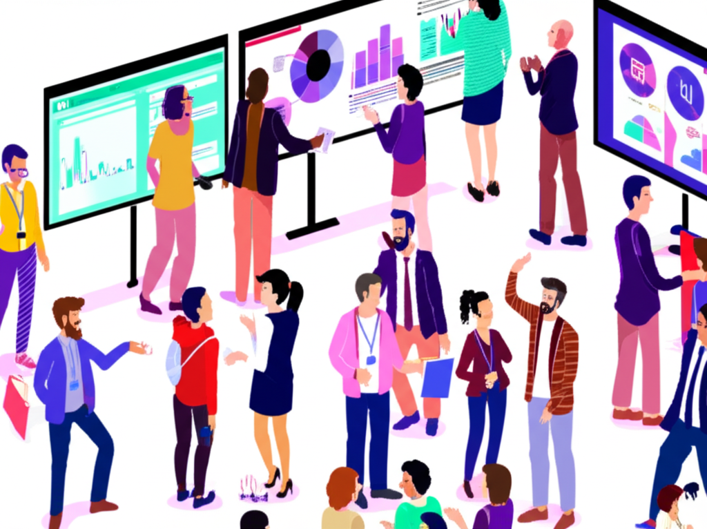 TechCrunch Disrupt 現場,創業者與投資人熱烈討論與簡報