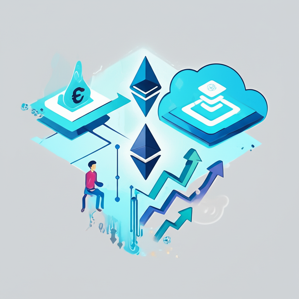 An illustration representing the partnership between SharpLink, Ether.fi and EigenCloud for liquidity staking and maximizing yield opportunities