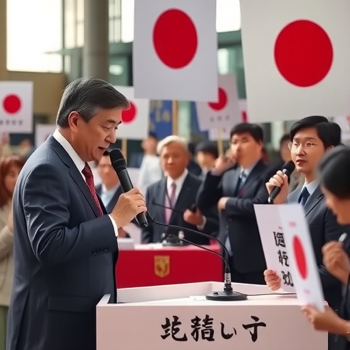 日本選舉競選現場