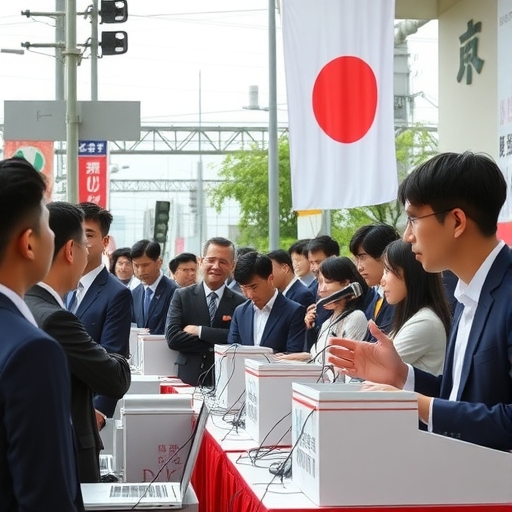 日本選舉競選現場