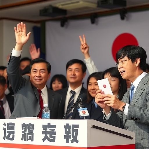 日本選舉競選現場