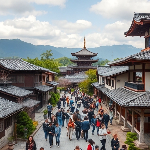 京都傳統景色與旅遊人潮