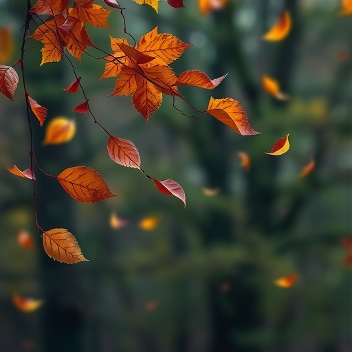 秋天樹葉在地面上堆積