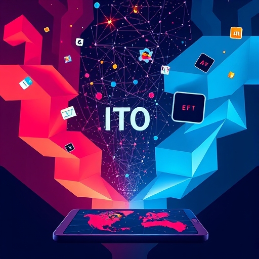 兩大科技巨頭合作的象徵性握手