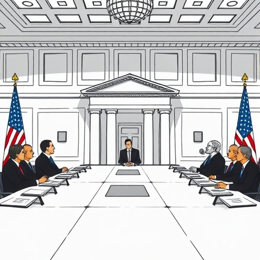 聯準會董事會議的會場內部