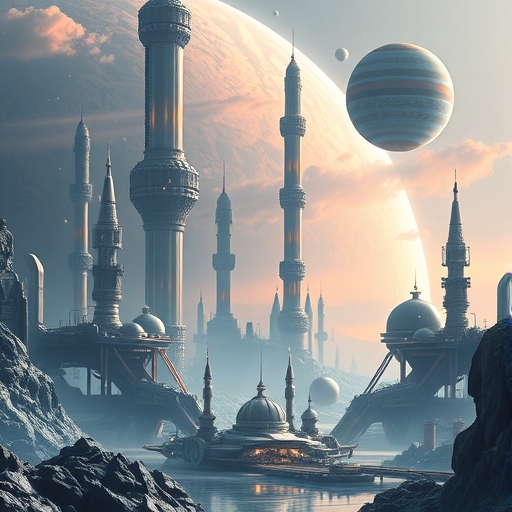未來火星殖民的太空概念