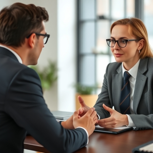 中年專業人士在面試過程中表現壓力