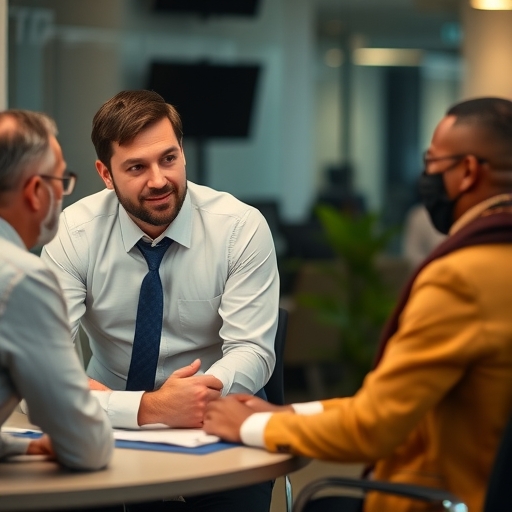 中年專業人士在工作面試中面對挑戰