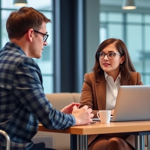 一位中年專業人士正在參加工作面試