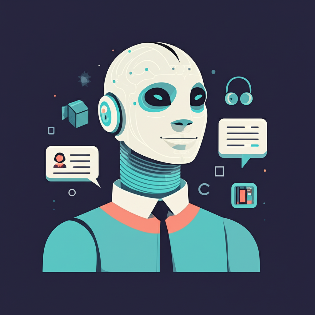 An illustration of Agentic Commerce concept where AI like ChatGPT actively recommends products based on user intent