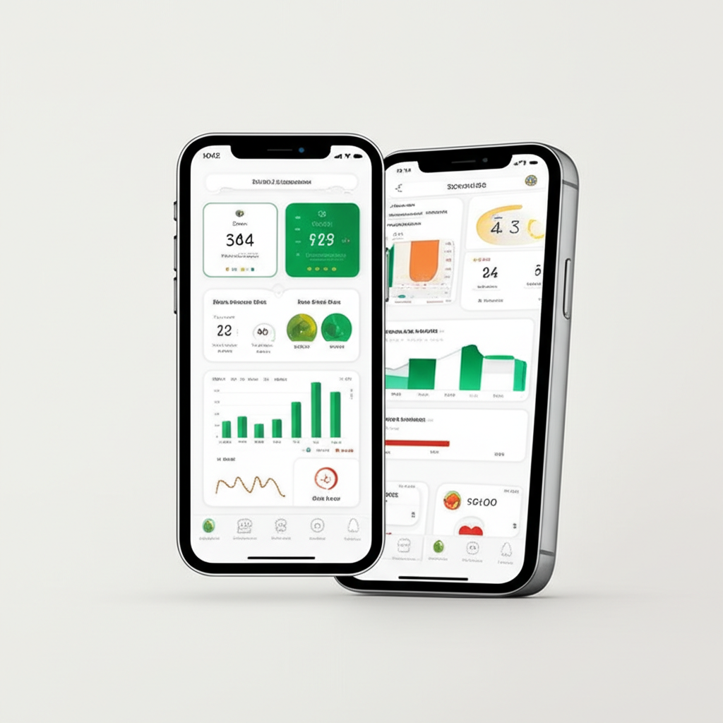 An illustration of the Bevel AI health companion app showcasing user health data integration