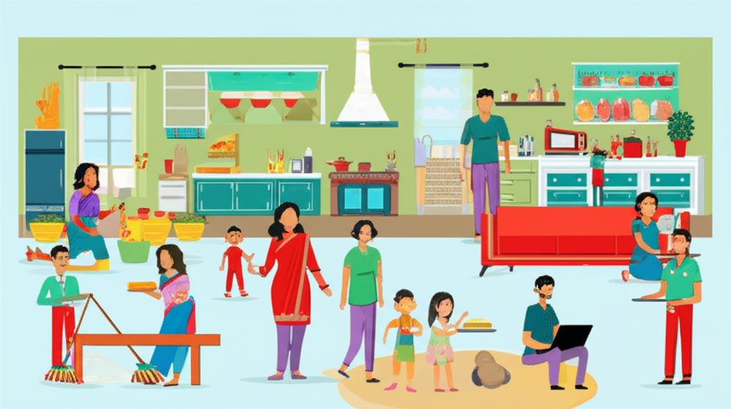 Snabbit家務服務在印度忙碌家庭中的應用插圖