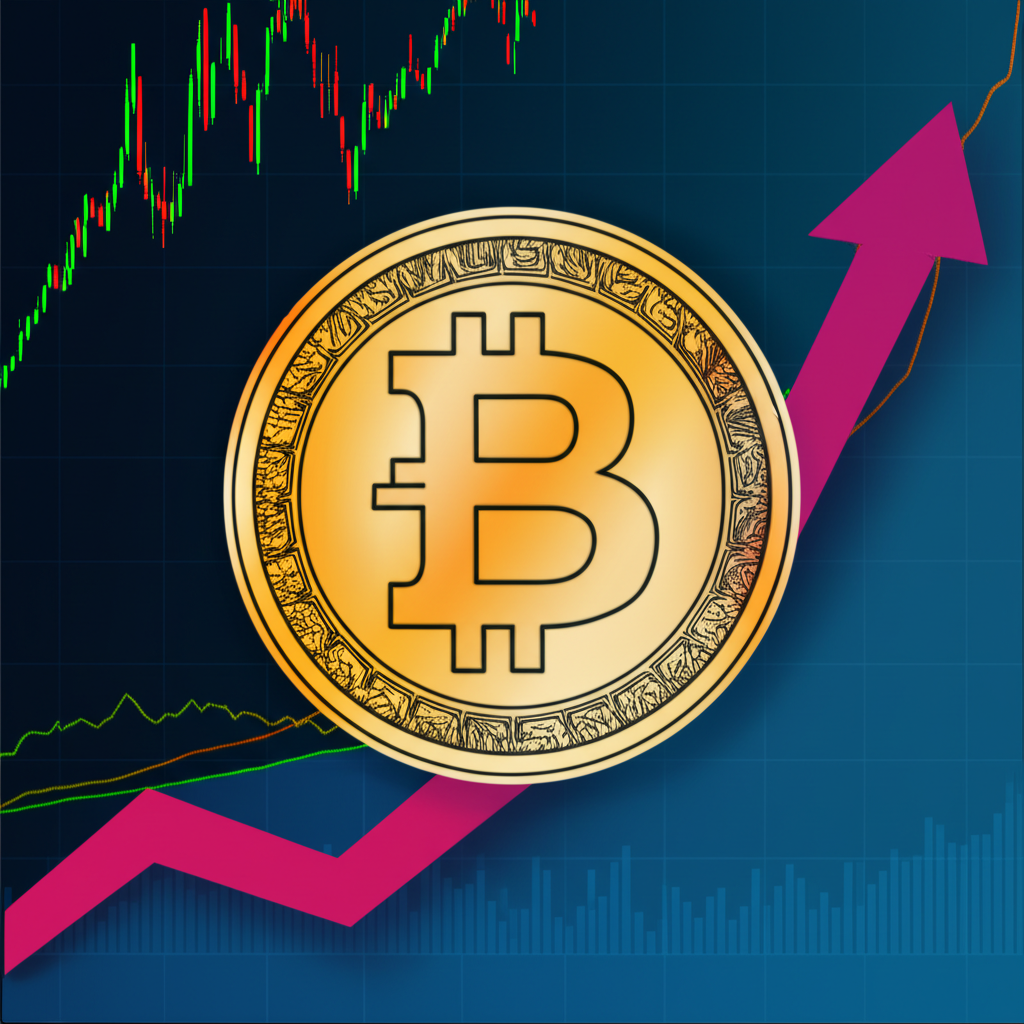 加密貨幣市場動態圖，比特幣現金價格上漲，周圍有財務圖表和圖形