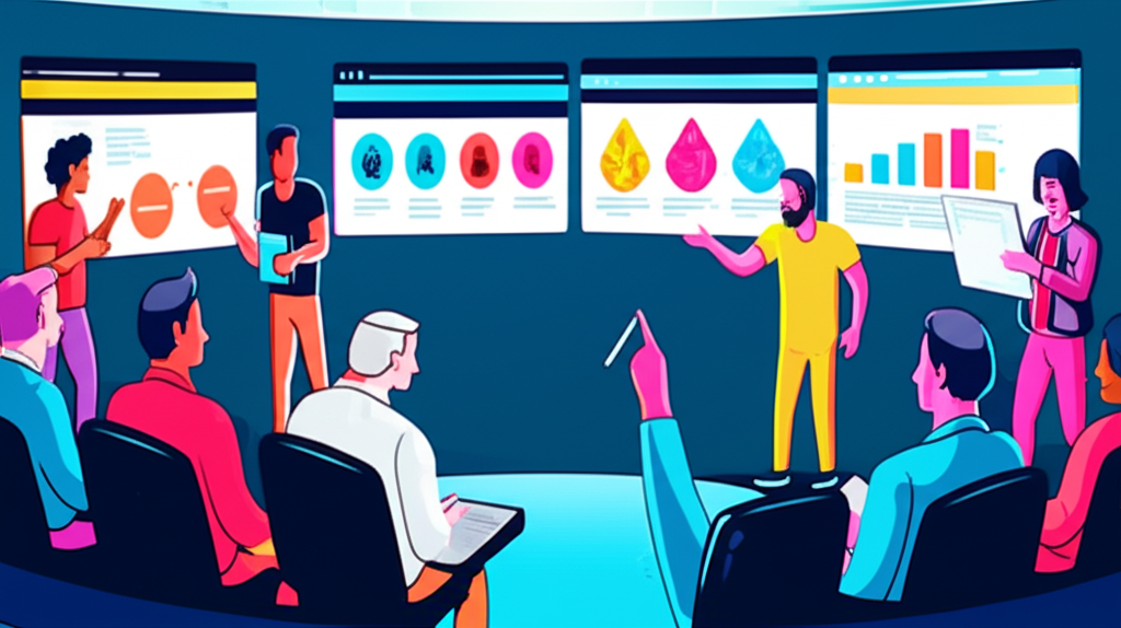 TechCrunch Disrupt 2025 Startup Battlefield 比賽現場,新創團隊向評審團展示創新構想