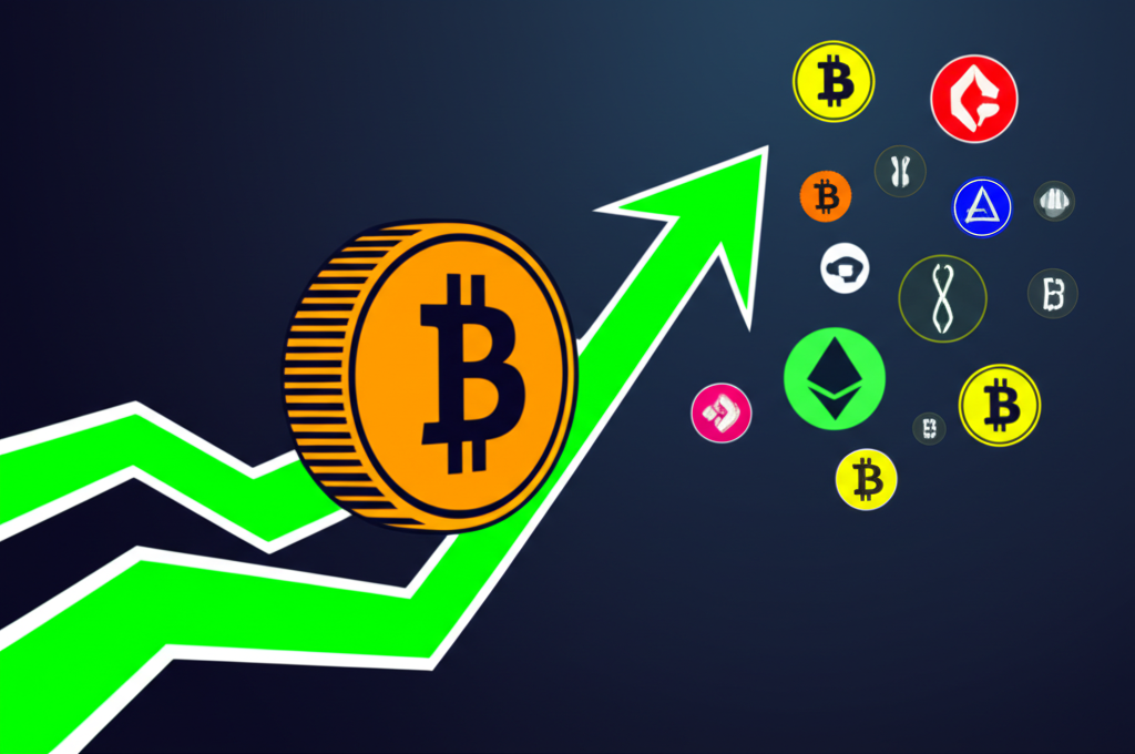 比特幣現金復甦插圖,融入競爭與韌性視覺元素於加密市場