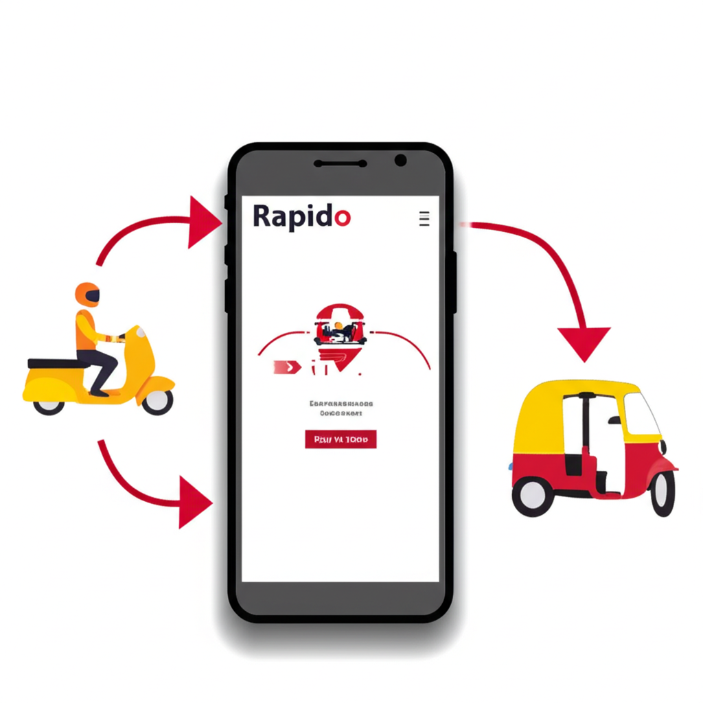 Rapido專注自行車計程車與自動人力車商業模式的插圖