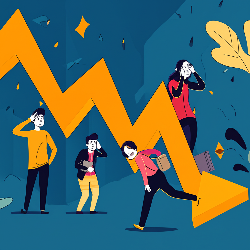 比特幣價格波動圖示，展示市場波動性和投資者情緒