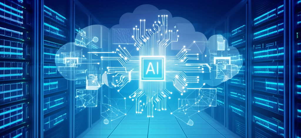 廣泛雲端運算資源示意圖,強調 AI 和 GPU 技術對發展的影響