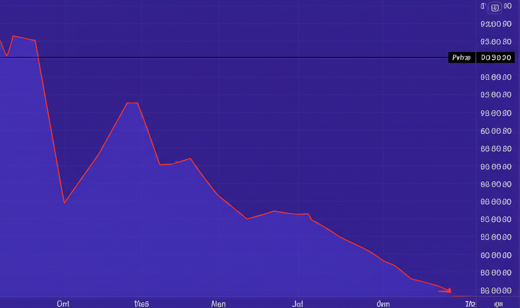 HBAR近期價格走勢圖,強調其下滑趨勢