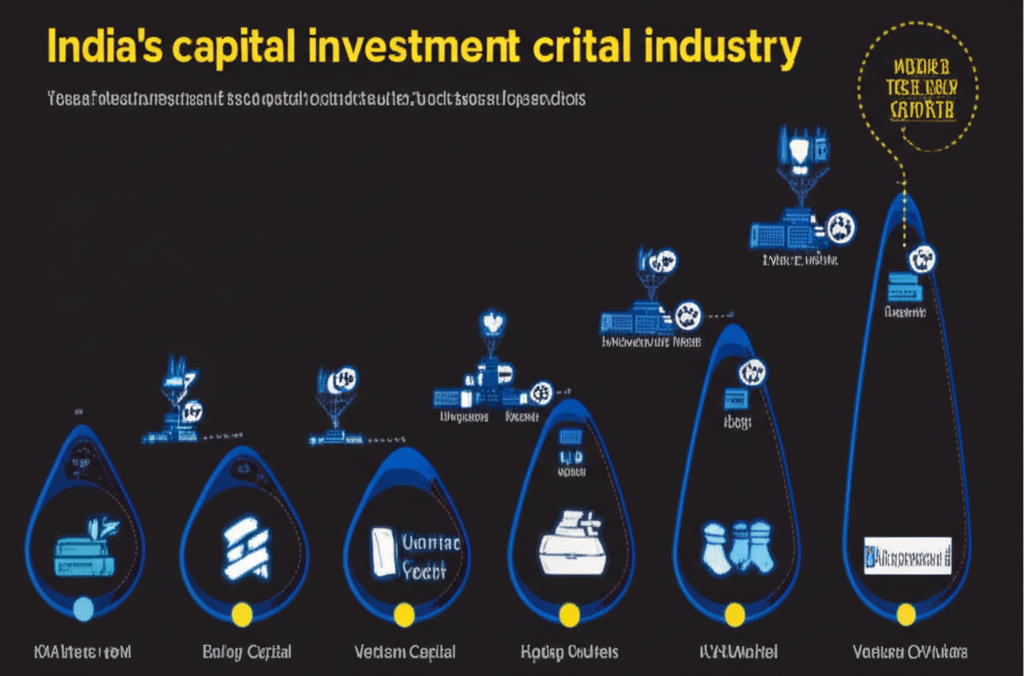 illustration depicting the significant capital commitments made by various venture capital firms towards India’s deep tech sector