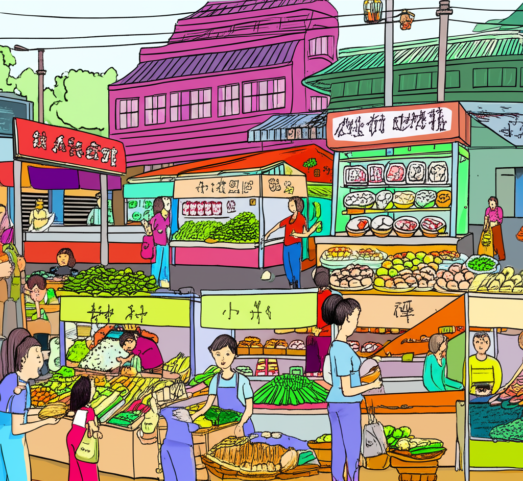 台灣熱鬧食品市場展示永續生產與配送實踐的插圖