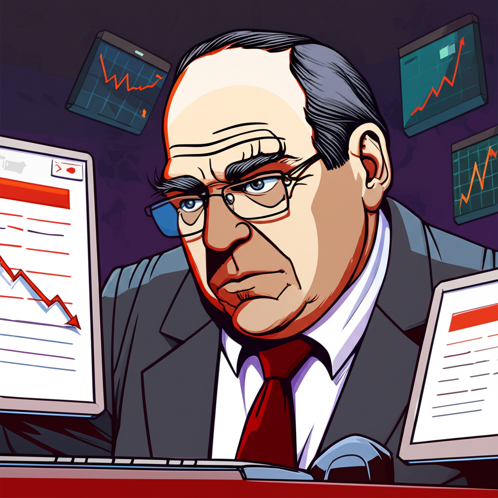 Michael Burry分析市場策略插圖,包含科技股波動與近期空頭押注的視覺元素
