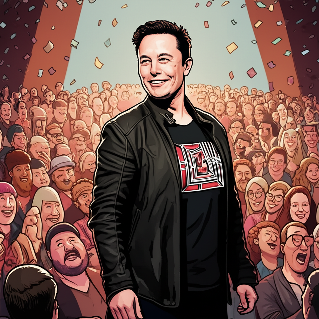 Elon Musk 幽默向群眾宣布Tesla Roadster 2延期至愚人節的活力場面