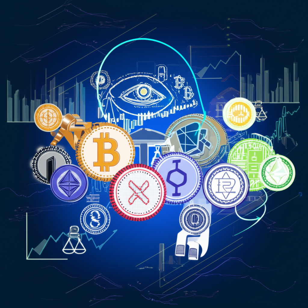 加密貨幣世界面對法律審判、市場動態和監管挑戰的插圖