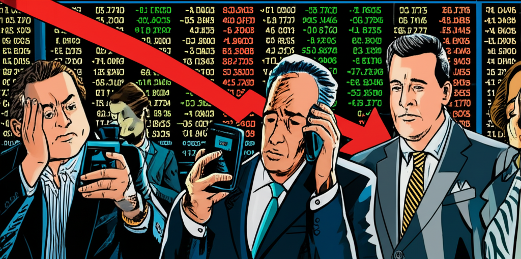 華爾街市場中AI股票價格下滑,投資者面露憂色