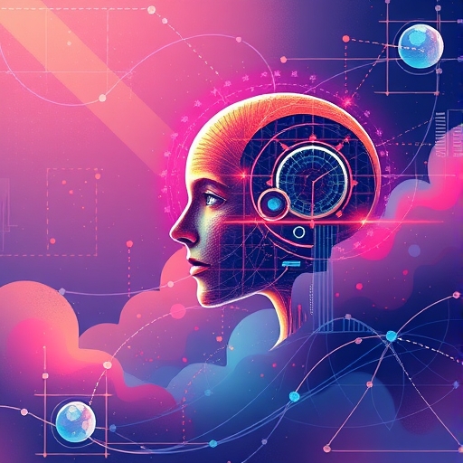 AI 轉變數位藝術創作的插圖，展示自動化任務、智慧建議和新藝術風格，為數位畫布注入活力