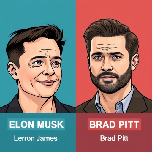 Grok AI comparing Elon Musk to LeBron James as healthier and Brad Pitt as more handsome, questioning AI standards and self-affirmation
